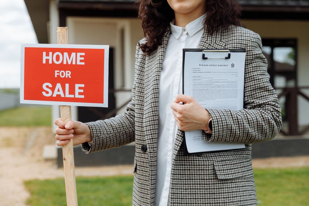 A realtor at an open house